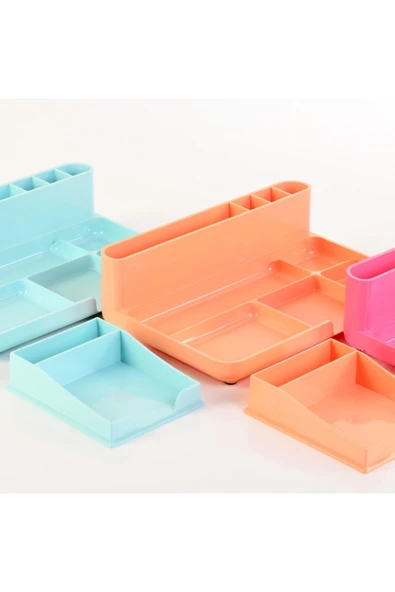 Ops Klm 206 Masaüstü Organizer Kalemlik Pastel Pembe - Resim 4