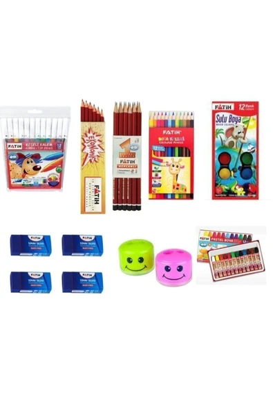 ATLANTİK Fatih Kırtasiye Seti, Okul Seti, Boyama Seti