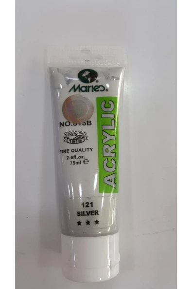 Maries Akrilik Boya 75 Ml Sılver 121 ürün görseli 1