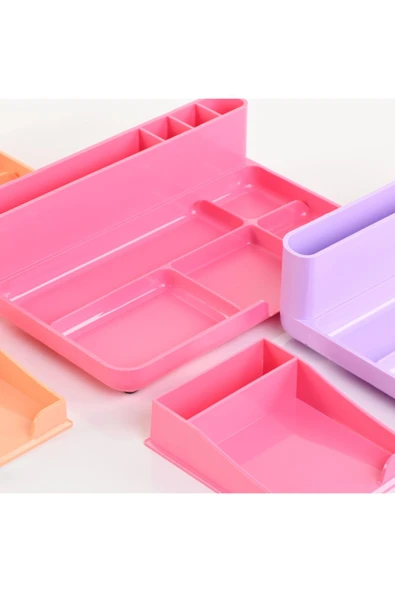 Ops Klm 206 Masaüstü Organizer Kalemlik Pastel Pembe - Resim 3