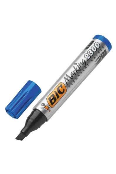 Bic 2300 Mavi Permanent Kalem Kesik Uç 820925 - Resim 2