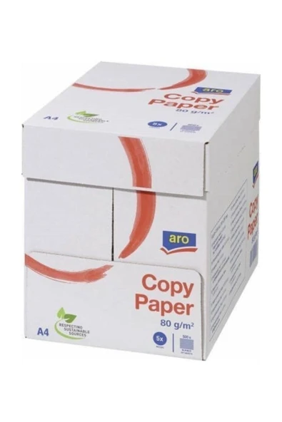 Aro Noktagrup Noktabilişim A4 Fotokopi Kağıdı 80 Gr 2500 Adet 5'li Paket / 1 Koli - 1