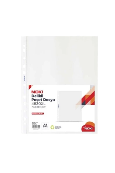 Noki Şeffaf Dosya Poşet Dosya Föy 100'lü 4830 Xl 1 Pk - 1