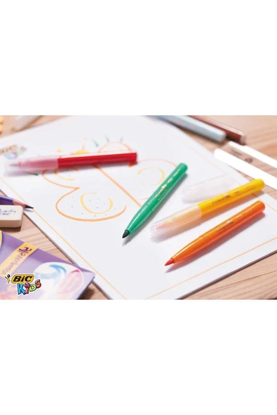 Bic Kids Visaquarelle Fırça Uçlu Keçeli Boya Kalemi 10 Renk - Resim 3