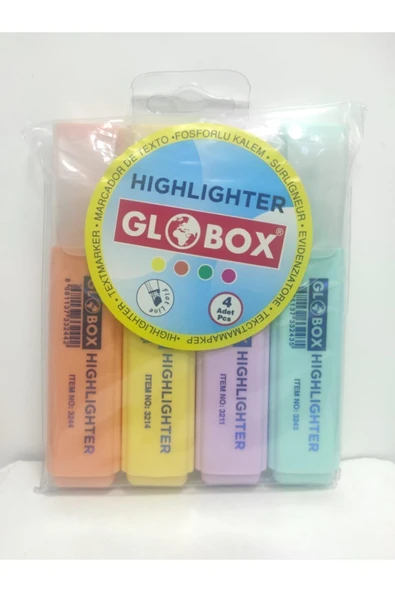 Globox Highlighter Forforlu Renkler 4lü Set F.k ürün görseli 1
