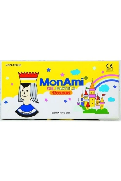 Monami Mon-ami Pastel Boya Karton Kutu Köşeli 12 Renk ürün görseli