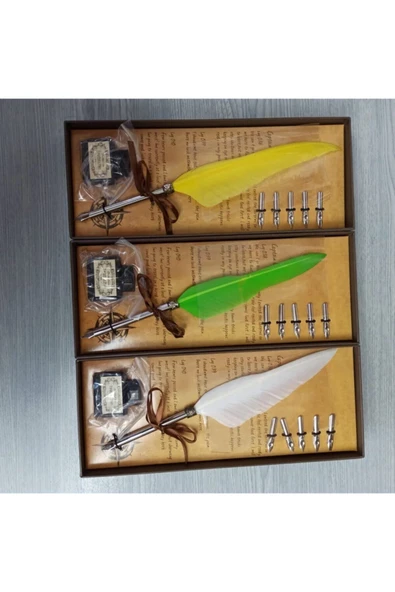 1001Hediye Divit Hokka Seti Tüylü Kalem Seti Ve Özel Tasarım Defter Seti - Resim 3