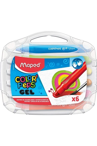 Maped Color Peps Jel Mum Boya 6 Renk Plastik Çantalı 3154148363064 - Resim 2