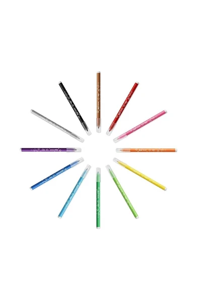 Bic Kids 12 Li Keçeli Boya Kalemi+12 Li Plastidecor Silinebilir Mum Pastel Boya - Resim 4