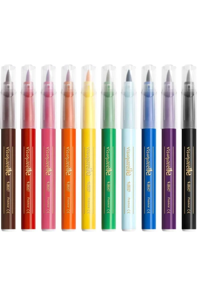 Bic Kids Visaquarelle Fırça Uçlu Keçeli Boya Kalemi 10 Renk - Resim 2
