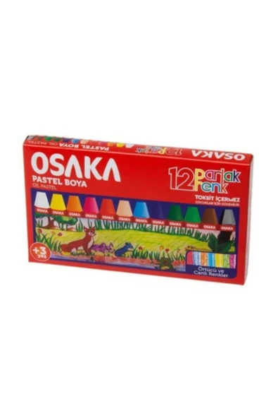 Osaka 12 Renk Pastel Boya 12 Li ürün görseli 1