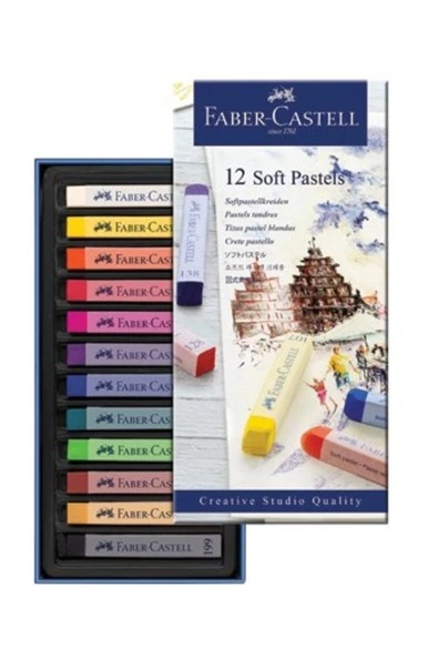Faber Castell Creative Studio Toz Pastel Boya (Soft) 12 Renk Tam Boy ürün görseli