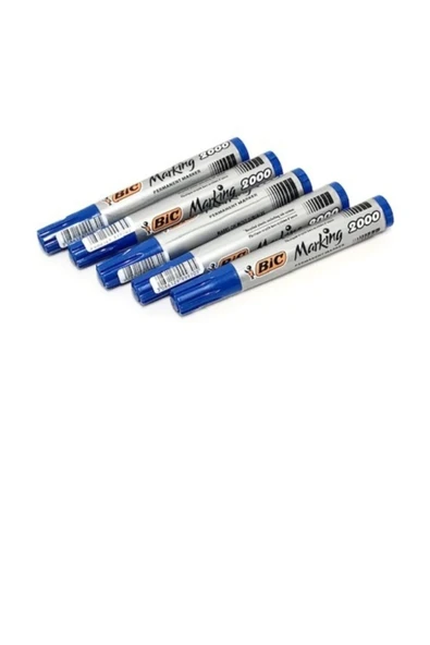 Bic Markör Yuvarlak Uç Koli Kalemi 2000 5'li (mavi) ürün görseli 1