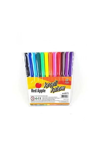 Red Apple 12 Renk Keçeli Boya Kalemi ürün görseli 1