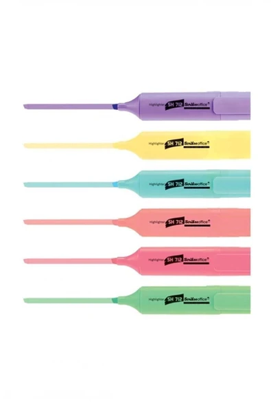 Scrikss Fosforlu Kalem 6 Pastel Renk Set-1 - 1