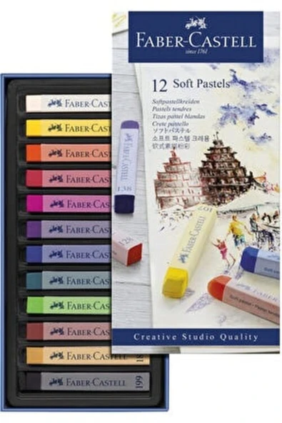 Faber Castell Soft Pastel Toz Pastel 12li - Resim 2
