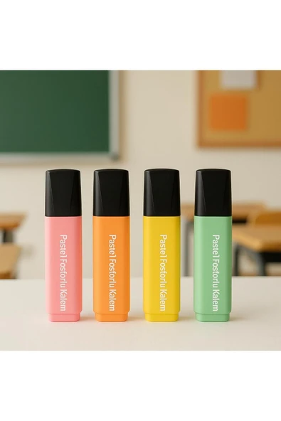 Masis Pastel Fosforlu Kalem 4 Renk 4'lü Paket (s) ürün görseli 1