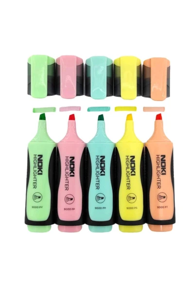 Noki Pastel Fosforlu Kalem 5'li Pvc 9000p5pvc - 1