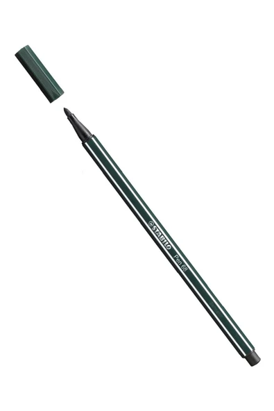 Stabilo - Keçe Uçlu Boya Kalemi - Pen 68 - Zeytin Yeşili - Resim 2