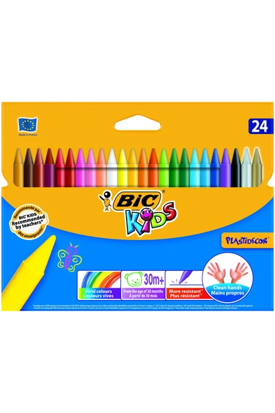 Bic Plastidecor 24'lü Silinebilir Pastel Boya Kalemi ürün görseli