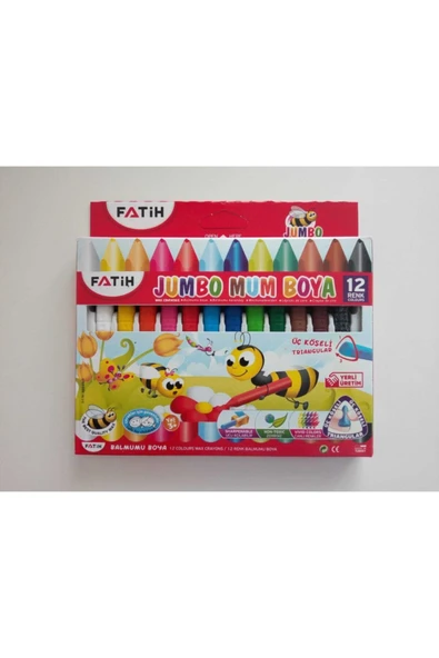 Fatih 12 Renk Jumbo Üçgen Mum Boya ürün görseli 1