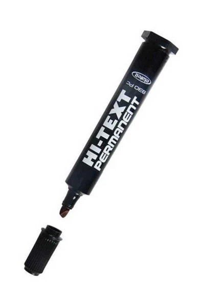 Hi-Text Siyah Permanent Kesik Uçlu Kalıcı Koli Kalemi 830pc - 1
