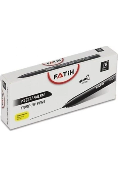 Fatih Ofis Tipi Siyah Keçeli Kalem 10'lu ürün görseli 1
