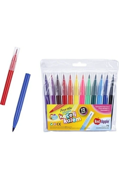 Red Apple 12 Renk Keçeli Boya Kalemi - Resim 2