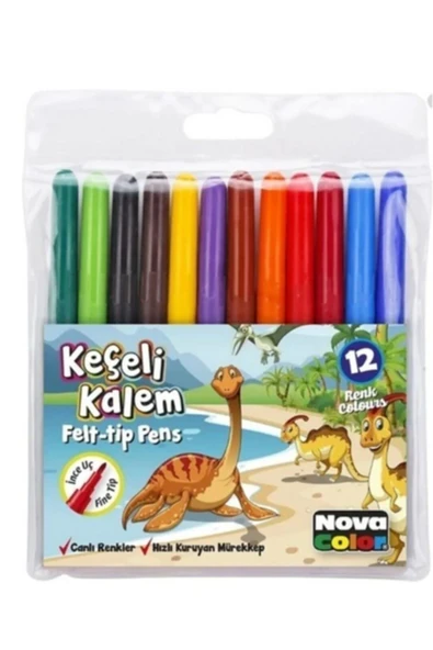 Nova Color Keçeli Kalem 12 Li Nc-871 ürün görseli 1