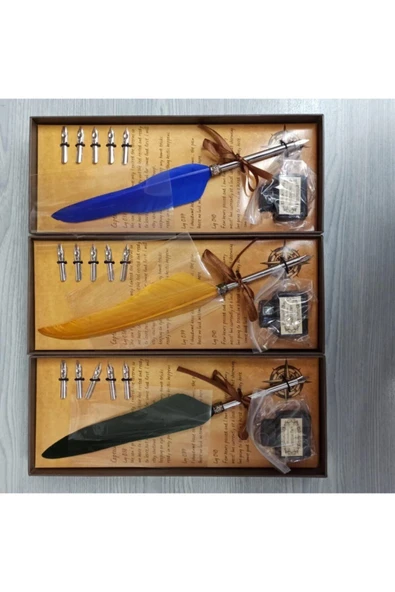 1001Hediye Divit Hokka Seti Tüylü Kalem Seti Ve Özel Tasarım Defter Seti - Resim 4