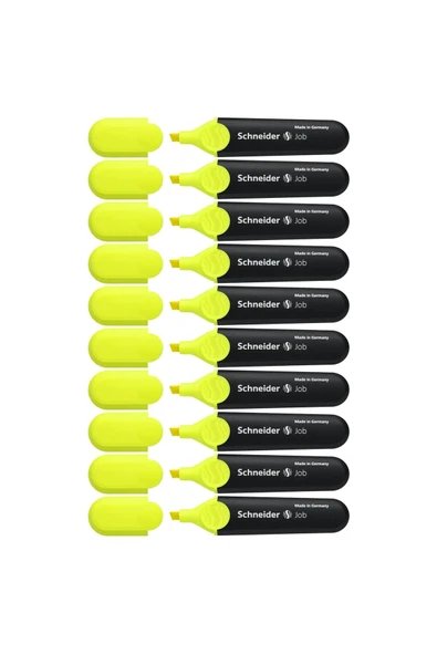 Scheneider Schneider 150 Fosforlu Kalem Job Sarı 10 Lu Kutu - Resim 2