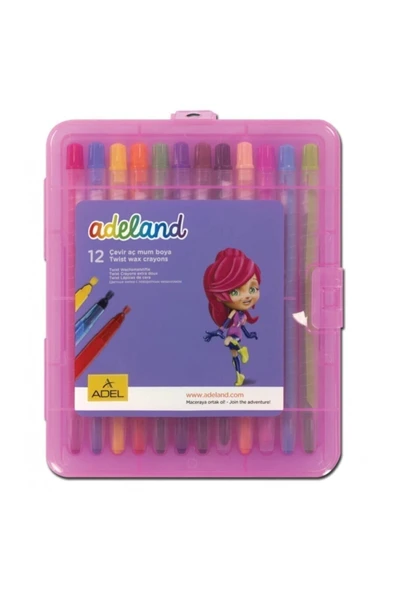 Adelon Adel 12li Çevirmeli Mum Boya ürün görseli 1