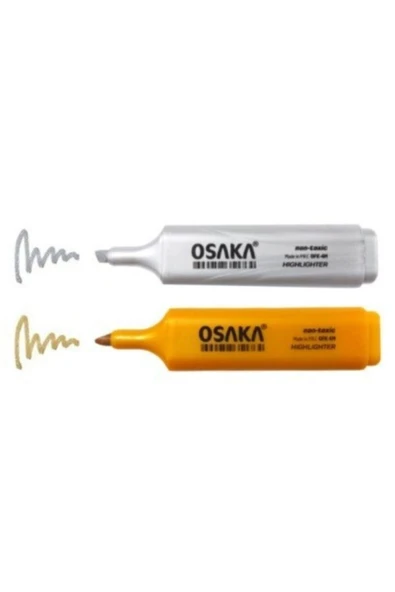 Osaka Metalik Fosforlu Kalem 2 Renk (ALTIN GÜMÜŞ) F.k - 1