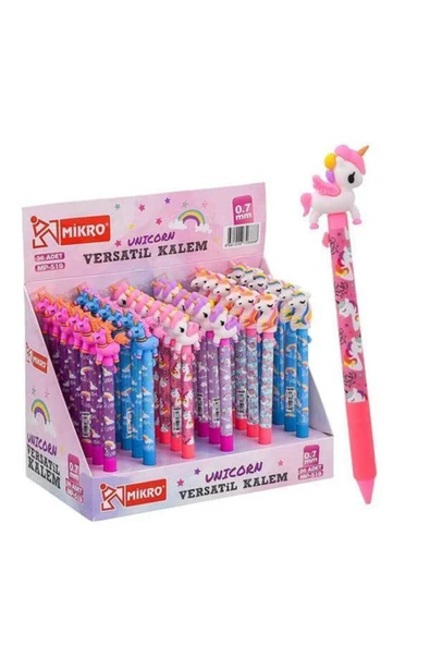 Mikro Mürekkeps Unicorn Figürlü Versatil Uçlu Kalem - 1