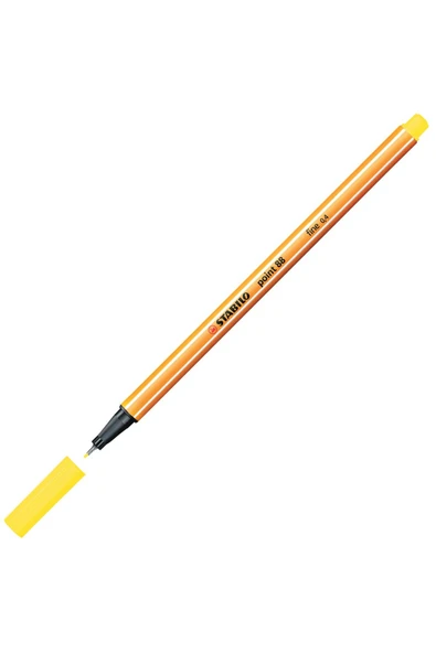 Stabilo Point 88 Fineliner 0.4mm Keçe Uçlu Kalem 88/024 Floresan Sarı - 1
