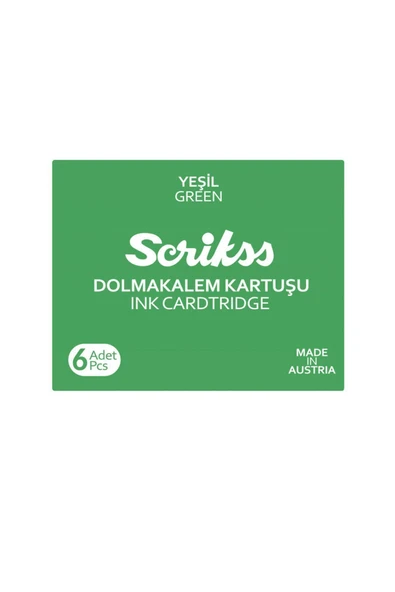 Scrikss Scrıkss Dolmakalem Kartusu Yesıl 6 Lı ürün görseli