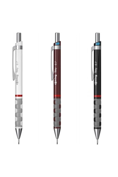 Rotring Tikky Versatil Kalem 0.7 Beyaz Bordo Siyah ürün görseli 1