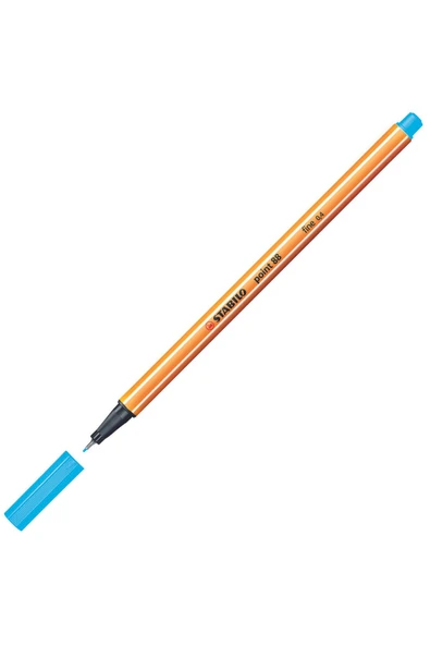 Stabilo - İnce Keçe Uçlu Kalem - Point 88 - Floresan Mavi - Resim 2