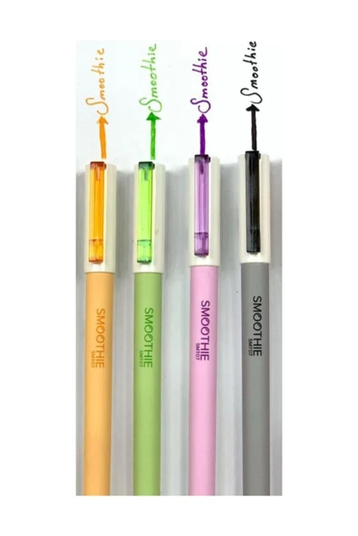 Scrikss Smoothie Roller Jel Kalem Pastel Renkler 4'lü Set - 1