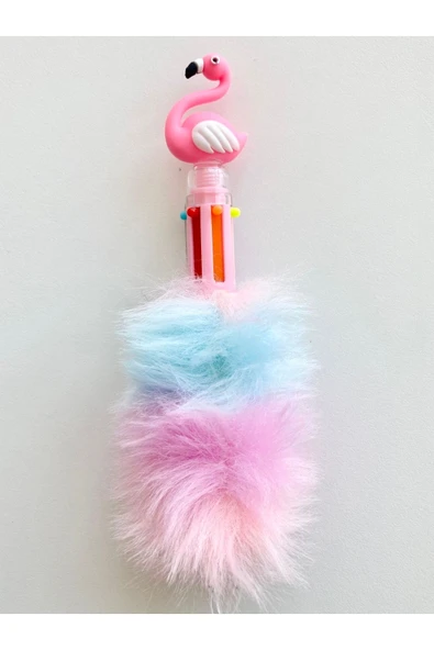 Bonito Gift Peluş Flamingo Renkli Tükenmez Kalem ürün görseli 1