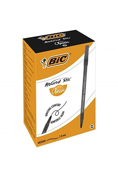 Bic ROUND STIC TÜKENMEZ SİYAH 1.0mm 60'LI PAKET ürün görseli