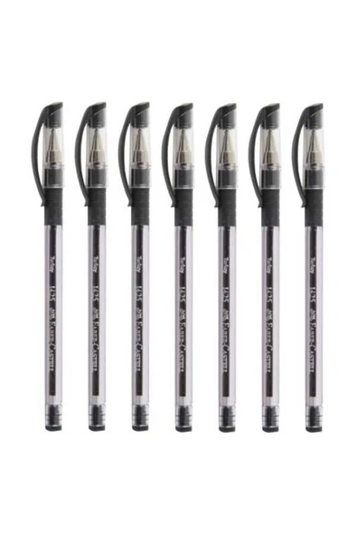 Faber Castell 1425 Siyah Iğne Uçlu Tükenmez Kalem 7'li ürün görseli 1