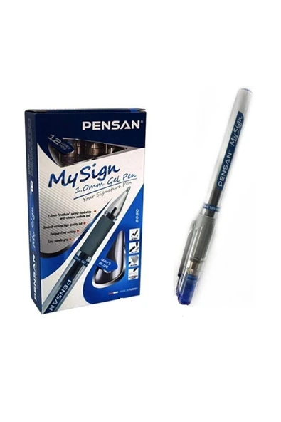 Pensan My-sign Jell Imza Kalemi 1,0 Mm Mavi 12 Li (1 Paket 12 Adet) ürün görseli 1