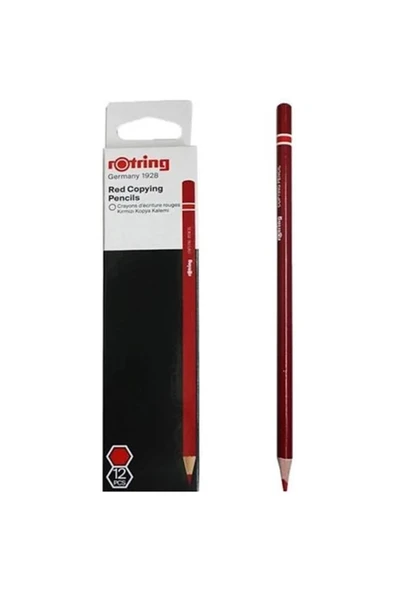 Rotring Kırmızı Kopya Kalemi 12'li Kutu ürün görseli