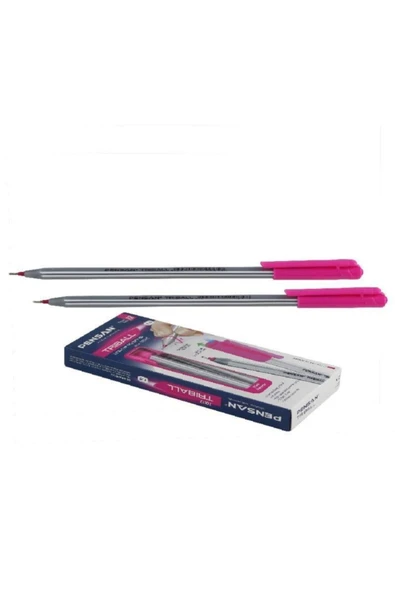 Pensan Tükenmez Kalem Triball 1.0 Mm Bilye Uç Pembe 12 Li 1003 - 12'li Paket ürün görseli 1
