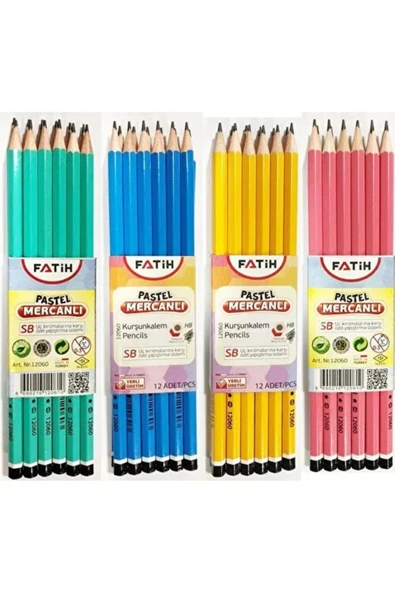 Fatih Pastel Mercanlı Kurşun Kalem 12060 48'li ürün görseli 1