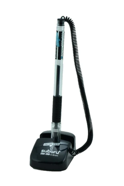 Subaru Sbr-208 0.5mm Siyah Zincirli Masa Üzeri Tükenmez Kalem Tk.k ürün görseli 1