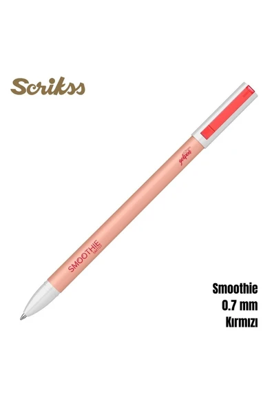 Scrikss Smoothie Jel Kalem 0.7mm Kırmızı ürün görseli