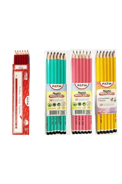 Fatih Pastel Mercanlı Kurşun Kalem Ve Kırmızı Kopya Kalemi Ofisinn No : 41 ürün görseli 1