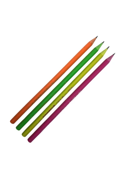 Silka Kaly Üçgen Neon Kurşun Kalem 4'lü ürün görseli 1